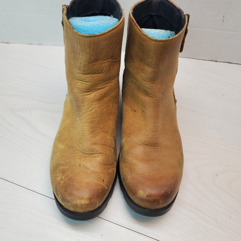 Sorel Phoenix Zip Waterproof Leather Suede Ankle Boots Wmn 7 City-Ready Gorpcore - Picture 2 of 11